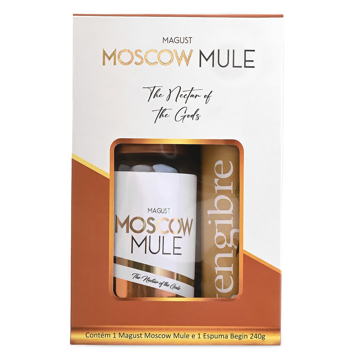 Kit Moscow Mule Vodka+Espuma Gengibre+Caneca de Cobre Magust
