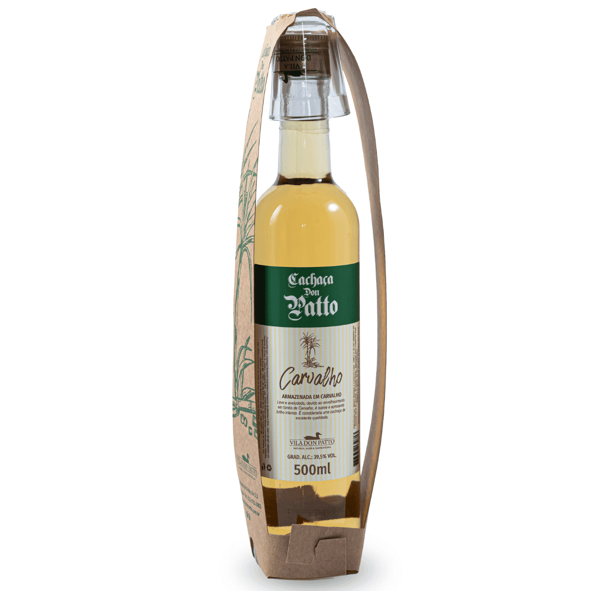 Kit Cachaça Don Patto Carvalho 500ml + Copo 50ml